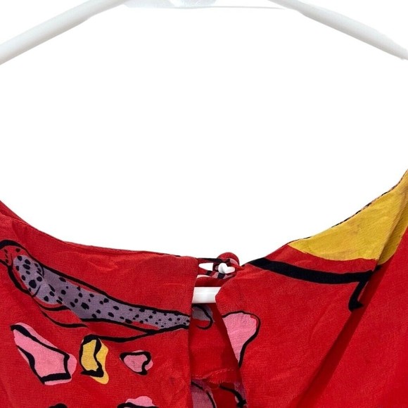 Flora Kung Dress Advance Womens Mermaid Beach Dress Red Midi Seashell Keyhole 8 - Picture 4 of 6